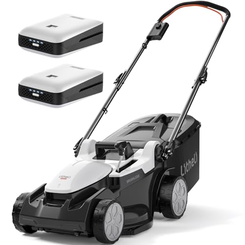 Litheli Akku Rasenmäher 33cm, Rasenmäher Elektro Brushless, 30L Fangkorb, 25-65 mm Schnitthöhe, Rasenmäher Elektro inkl. 2X 20V 4,0 Ah Akku Litheli Akku Rasenmäher 33cm, Rasenmäher Elektro Brushless, 30L Fangkorb, 25-65 mm Schnitthöhe, Rasenmäher Elektro inkl. 2X 20V 4,0 Ah Akku