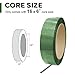 8NET 1/2'' Width x 7200 Length Polyester PET Strapping, Thickness: 0.020'', Break Strength: 600 lbs, Core: 16x6'' (Green) - Medium Duty