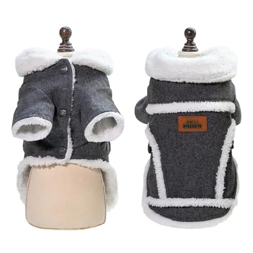 Soft Lightweight Fleece-Lined Warm Dog Coat Windproof Pet Clothing For Pugs Schnauzers Shiba Inu Chihuahuas,�_�[�N�O���[,M