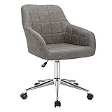 【Ergonomisches Design】Dank der integrierten Gasdruckfeder könnten Sie die Höhe des Hockers nach Ihrem Wunsch verstellen. Zudem ist der Hocker auch 360° drehbar. Mit bequemer Rückenlehne und weichen Armlehnen hat der Hocker gleichzeitig ergonomisches Design. Alle Designs sind bereit für Sie und Sie verdienen dieser Bürohocker.