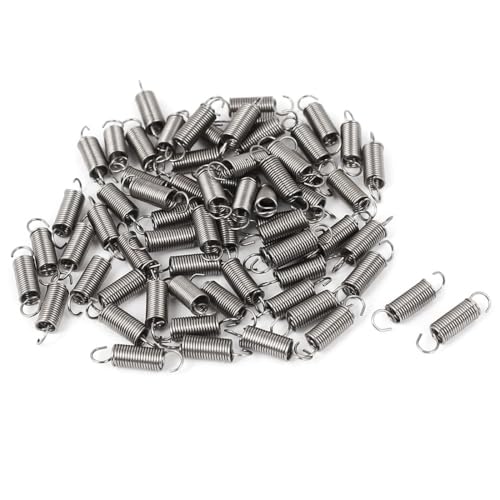 66pcs 304 Stainless Steel Dual Hook Small Tension Spring for Marine Computer Electronics Automotive 0.4mmx3x12mm