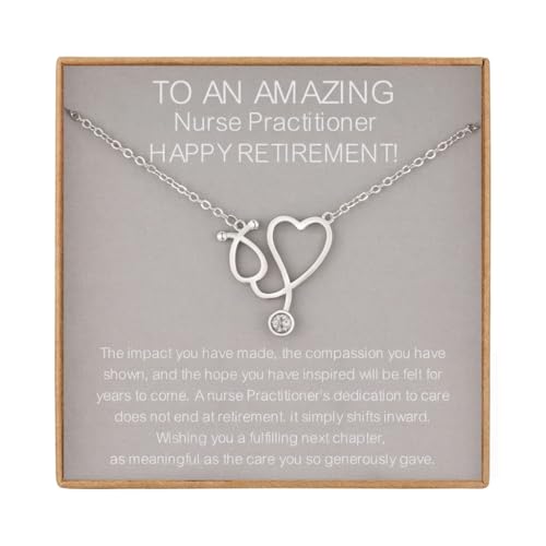 Collier stéthoscope argent infirmière : bijou de peau durable