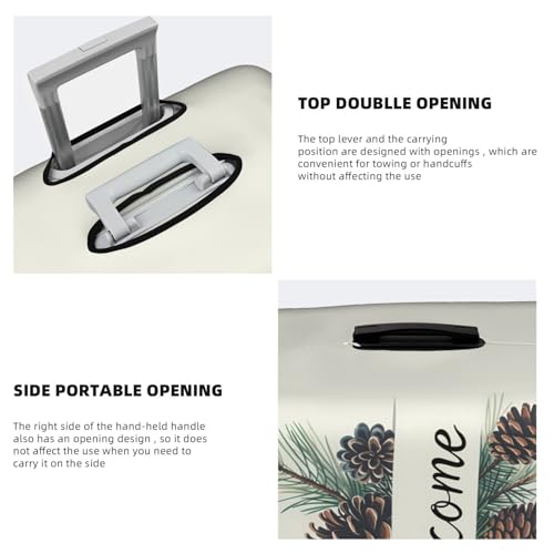 Travel Luggage Cover Welcome Christmas Fashion Washable Baggage Suitcase Protector Fit For Luggage X-Large4