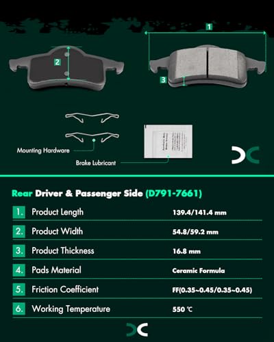 Image of SCITOO D791 Ceramic Brake Pads Sets Rear