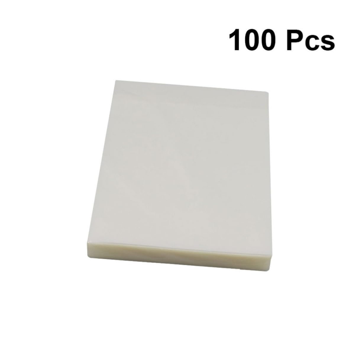 Abaodam 100 Feuilles de Plastification Thermique Universelles Blanches Pet, Film de Scellage Photo Solide et Étanche, 100 Pièces pour Bureau et Magasin