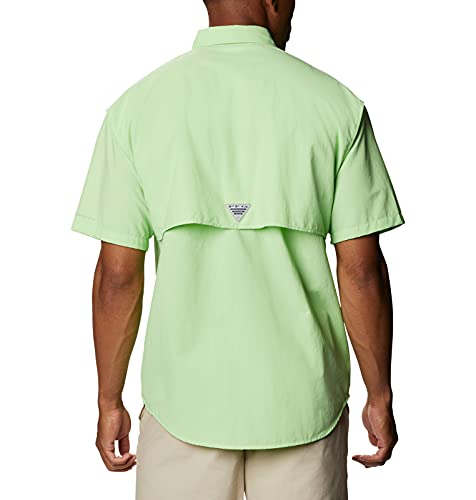 Columbia Camisa masculina Bahama II UPF 30 manga curta PFG pesca, brilho limão, PP