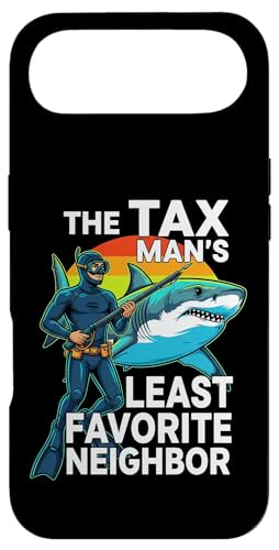 Funny Spearfishing The Tax Man Shark Diver �X�}�z�P�[�X iPhone Air �p