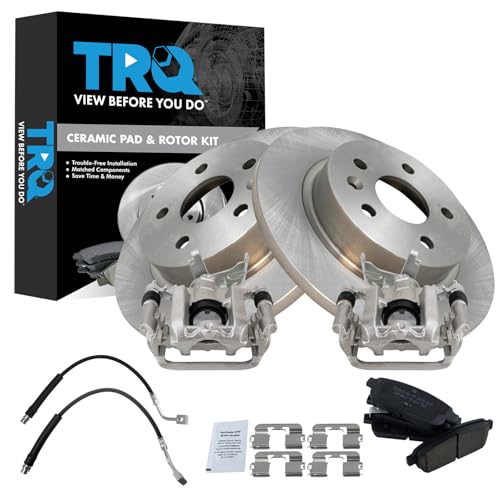 Image of TRQ Rear Brake Pad & Rotor Kit Ceramic Compatible with 2014-2017 Buick Encore 2015-2017 Chevrolet Trax
