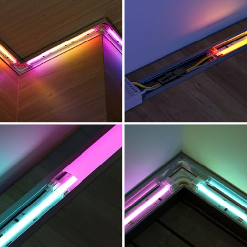 Tira de LED RGB COB Addressable 24V 24FT Kit Conectores miniatura 6