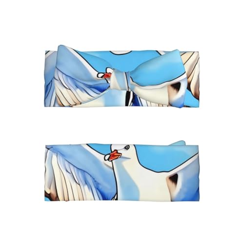Seagulls In Flight Baby Bow Headband, Soft Baby Bow Hair Accessory For Newborn Babies, *Toddlers, Kids.2
