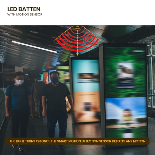 Image of Goldmedal G-Sense 20W LED Batten with Motion Sensor |for Home & Office| Energy Saving | Up to 70 lumens per watt | for Indoor & Domestic Application |Cool Daylight (6500K)