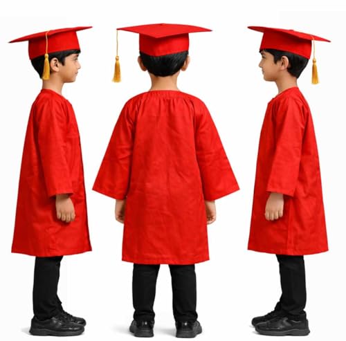 Image of Graduation gown for kids with Cap for convocation dress for school ceremony