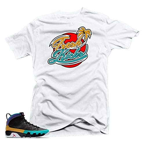SNELOS Shirt to Match Jordan (Jordan 9 Dream it DOIT Fresh Kicks Shirt (White), S)