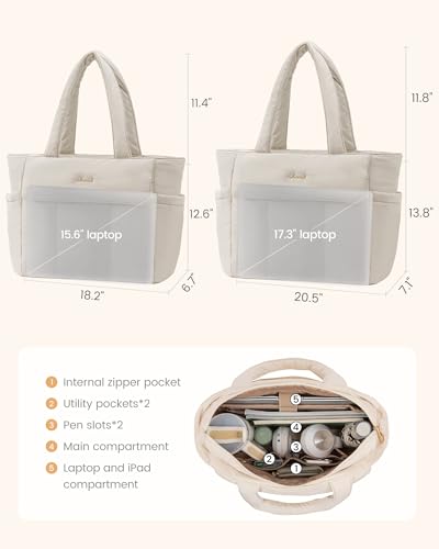 LOVEVOOK Laptop Bag for Women Puffer Work Tote Bags Lightweight Large Computer Bag Purse for Teacher Nurse Travel Daily4