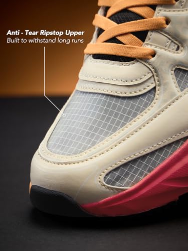 Image of The Souled Store MACH Men and Boys Lace Up Running Technical Trainer Ripstop Base Cushioned Insole Rubber Outsole Tie Up Closure Lightweight Sporty Casual Sneakers