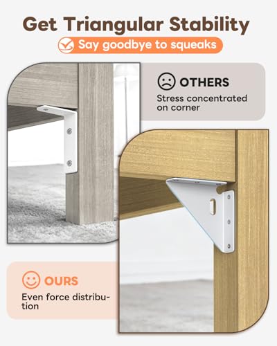 Équerres d'angle robustes pour étagères de garage et projets de bricolage extérieur - 4