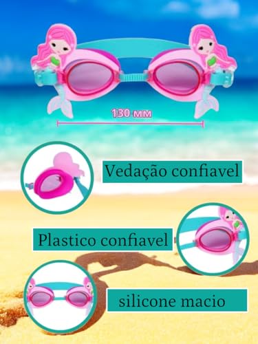 Kit Óculos E Touca Natação, Impermeável Para Natação, Infantil, Lentes Uv, Piscina, Praia, Lentes Se