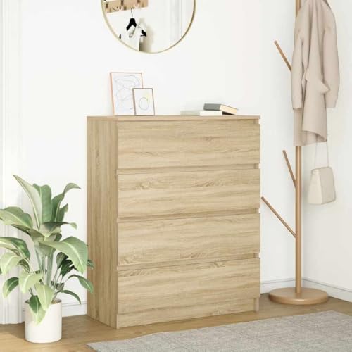 Genérico Aparador Roble Sonoma 80x35x99 cm Madera de ingeniería, Aparadores Marrón,3328482