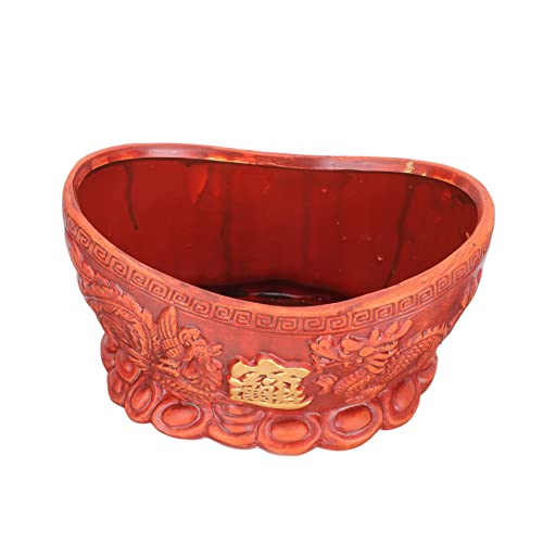 Toyvian Maceta De Cerámica De Dragón y Fénix Maceta Decorativa Tarro De Estilo Chino Macetero De Porcelana China Jardinera a Titular De La Flor a para El Hogar Marrón