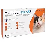 Revolution Plus (selamectin and sarolaner Topical Solution) for Cats, 5.6-11 lbs (Orange), 1 Tube