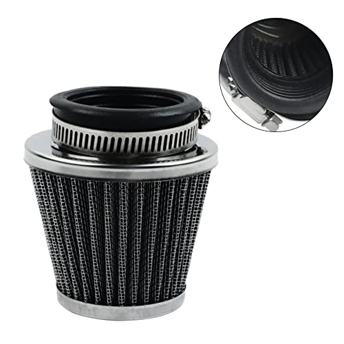 Image of FLYPIG 44mm Universal Double Layer Steel Air Filter for 110cc 125cc 150cc | for ATV Quad 4 Wheeler Go Kart Buggy Scooter Moped, for Honda CRF70 CRF90 XR70 XR90 Black