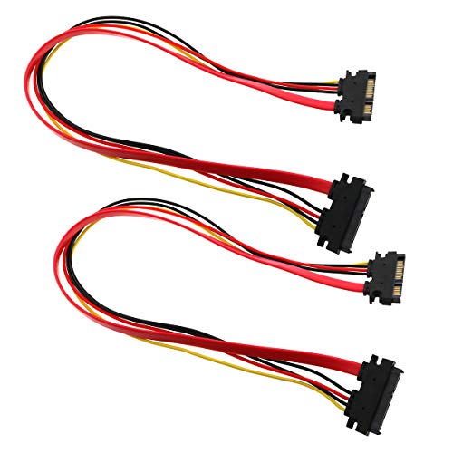 E-outstanding Slimline Sata Extension Cord 2PCS 50cm 22Pin(7+15) Male Plug to 22Pin Female Jack SATA Serial Data Power Combo Extension Cables E-outstanding Slimline Sata Extension Cord 2PCS 50cm 22Pin(7+15) Male Plug to 22Pin Female Jack SATA Serial Data Power Combo Extension Cables