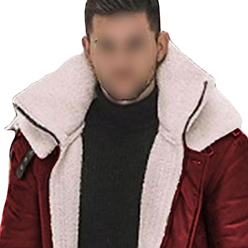 Chaqueta gruesa de piel sintética para hombre invierno cálida miniatura 3
