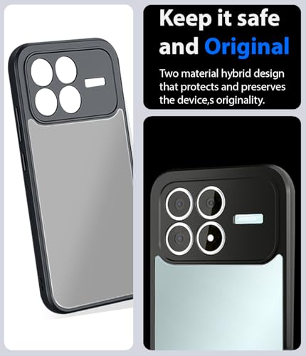 Image of KAPAVER Essential Back Cover Case Compatible with Poco F8 Pro - Black (PC+TPU) (Poco F8 Pro - Black)