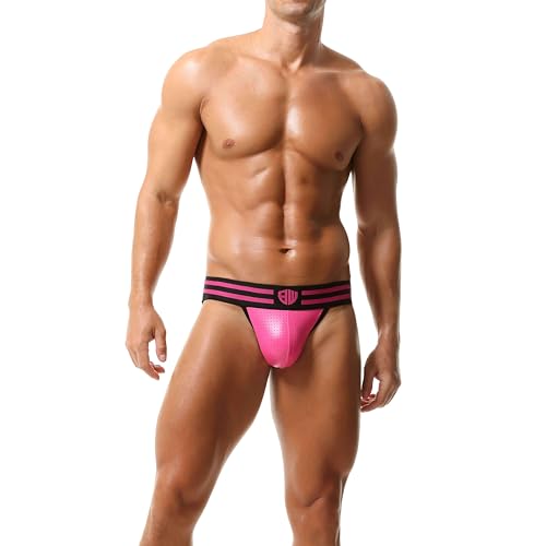 Perforated PU Leather Pro Jockstrap Thong G-string4