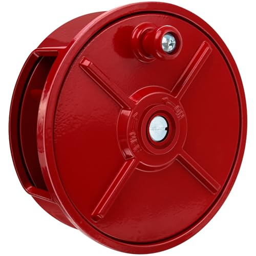 Tie Wire Reel Coil Holder Wheel 6.25 Lightweight Aluminum Tie Wire Reel Wheel with Rewind Knob &Built-in Belt Loops Left Handed and Right Handed Great for Ironworker Rebar Worker 12-18Gauge Wire Red