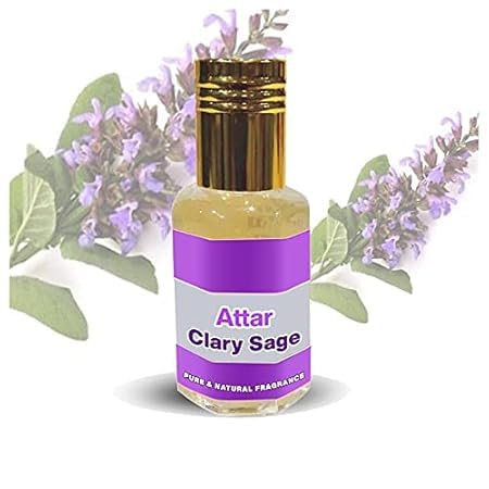 Ganesha Arts Clary Sage Attar/Pure Clary Sage Perfume Fragrance Roll On (25 ML)