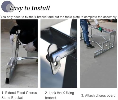 Adjustable Choral Risers with Galvanized Steel Legs – Ideal Singing Stand for Classroom & Church Performances, Enhance Sound Quality & Stability for Choirs
