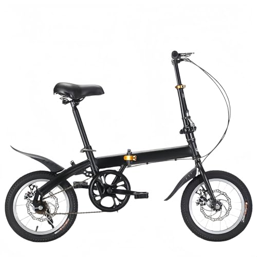 Bicicleta plegable urbana de acero al carbono monovelocidad en color negro