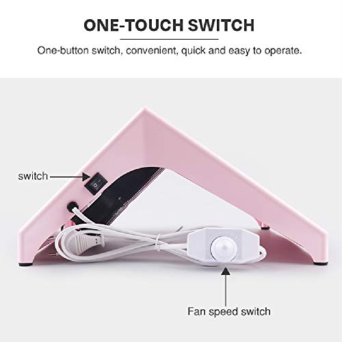 Máquina extractora de polvo de uñas de 100 W, colector de polvo profesional para manicura y pedicura, ideal para acrílico y gel de extensión de uñas de polietileno