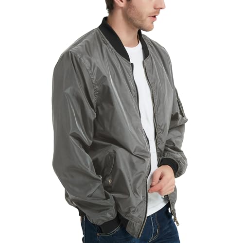 MADHERO Mens Bomber Jacket Lightweight Slim Fit Softshell Windbreaker4