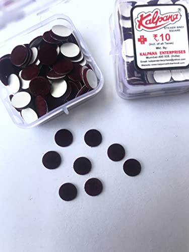 Kalpana Bindi Coffee Round Sticker Kumkum | Size - 3 | (Pack of 12)-picture-11