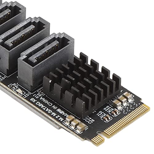 M.2 to SATA3.0 Adapter Card, M.2 M-Key PCIE3.0 to SATA Adapter, ASM1166 6Gbps 6 Port Expansion Card with Smart Indicator by Acogedor - Image 9