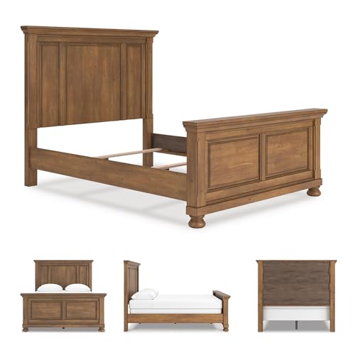 Image of Signature Design by Ashley Traditional Wood Queen Panel Bed Frame, Brown
