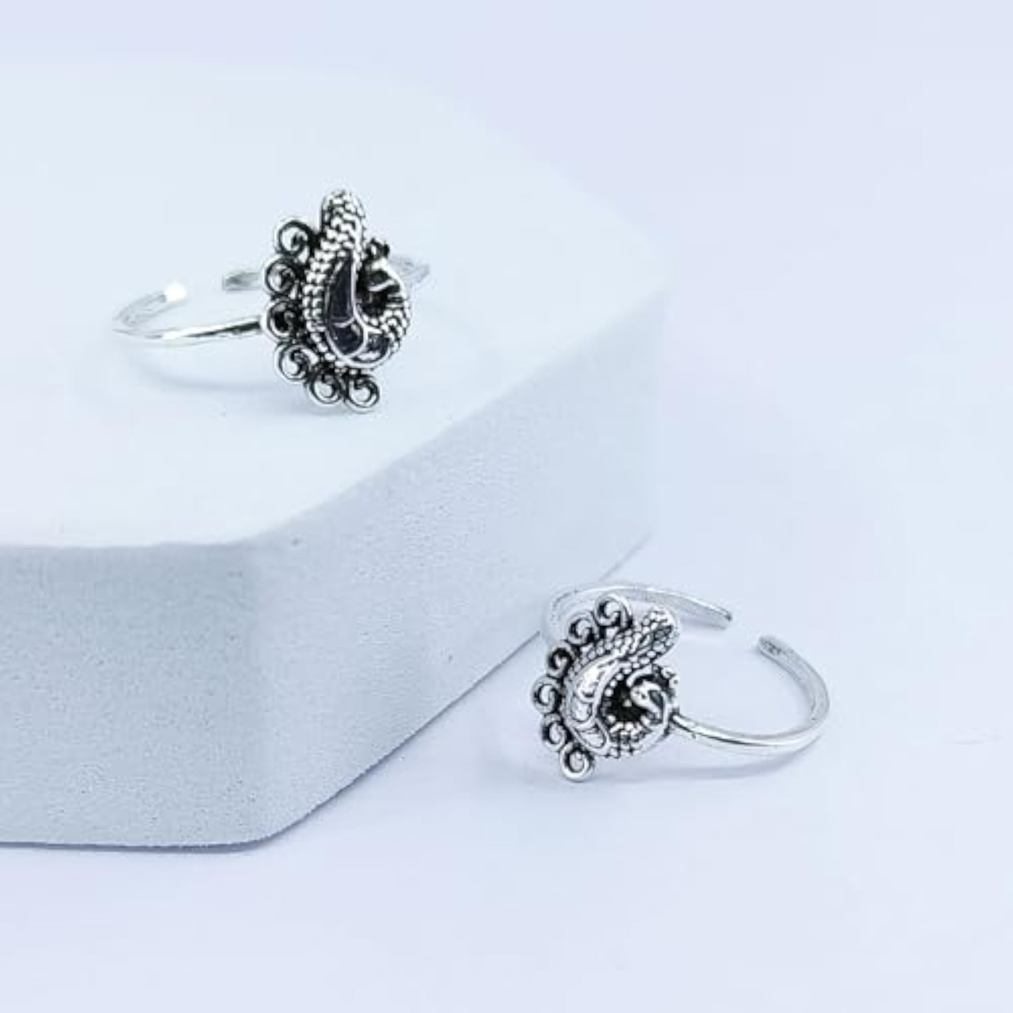 Women's 925 Sterling Silver Peacock Adjustable Toe Ring