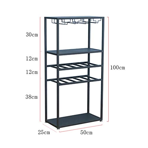 Soporte para botellas de vino metálico negro 5 niveles miniatura 2