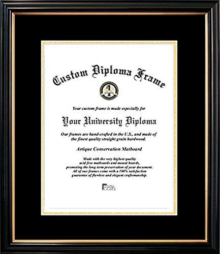 Campus Images PBGTBG011014 Petite Certificate Mats and Black/Gold Trim, 10