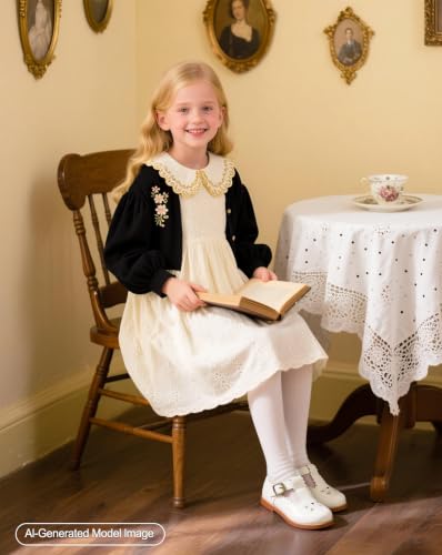 Image of PHIRAMIN Toddler Flower Girl Dress Shoes - Little Girl Mary Janes Flats Wedding
