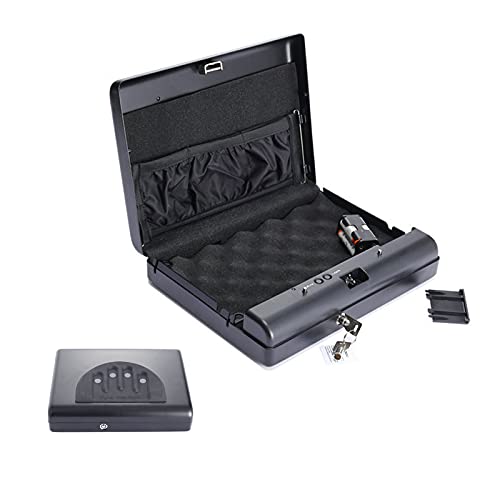 KELUNIS Gun Safes for Pistols, Handgun Safe Box Pistol Safe Quick-Access with Push-Button Electronic Password/Key Lock Gun Cabinets, Firearm Safety Device