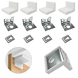 FHBHJNATC 4 Stück Schrankaufhänger, Wandhalterung Regal, Schrank Aufhänger, 2-in-1 Eckmöbel Befestigungseisen für Schrankbeschläge als