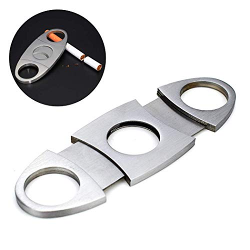 ZHome Cigar Cutter, Stainless Steel Cigar Clippers Guillotine Smooth Double Cut Blade Straight Cigar Scissor