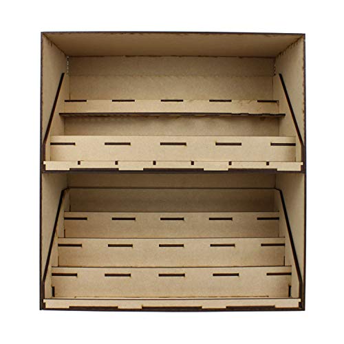 War World Gaming MDF Modular Paint Station System - Stackable Section with Tool & Paint Drawers u0096 Wargame Miniature Mini Figure Painting Diorama Railway Railroad Modelling Hobbyists