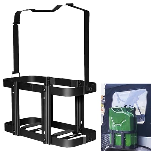 Azuvis Jerry Can Holder & Mount Bracket/truck bed Set (5 Gallon/20L) - Reinforced Steel Construction Universal Fit