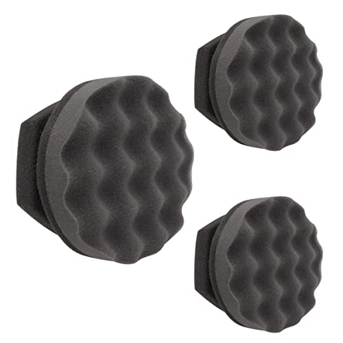 Image of Tire Dressing Applicator 3 Pack Tire Shine Applicator Pad Durable & Reusable Hex-Grip Tire Dressing Applicator Pad for No Slip No Mess & Easy Use Black O-019-BK-3pcs