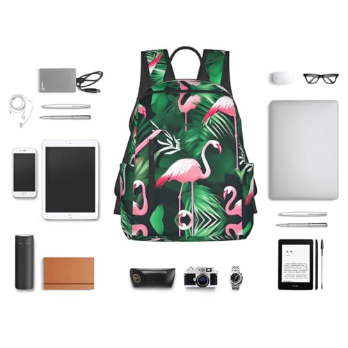 Sac à dos camping et randonnée imprimé feuille verte confortable et léger - 6