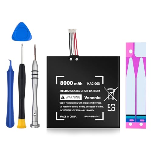 8000mAh Battery for Nintendo Switch Game Console 2017 HAC-003, HAC-001 with Repair Tool Kit
